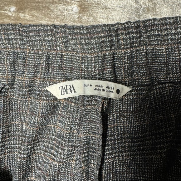 ZARA Wool Plaid Trouser Pants - Picture 3 of 4
